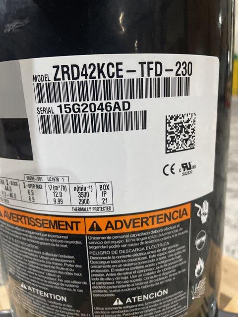 3.5 Ton Single-Stage AC Scroll Compressor 380-460/50-60/3 R407C