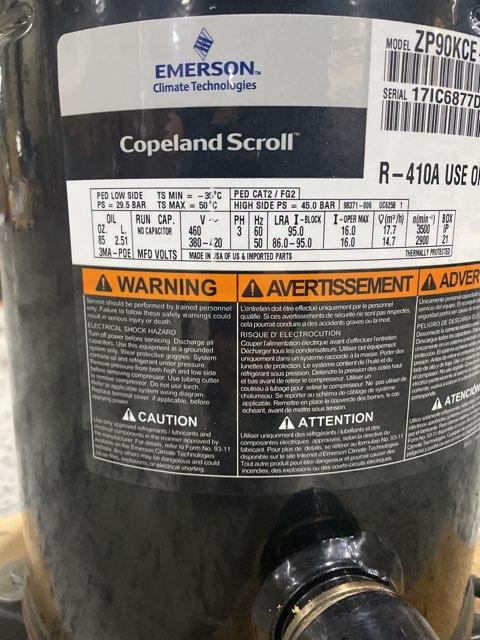 7.5 Ton Single-Stage AC Scroll Compressor 460/60/3 R410A