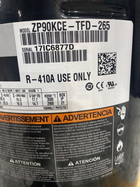 7.5 Ton Single-Stage AC Scroll Compressor 460/60/3 R410A