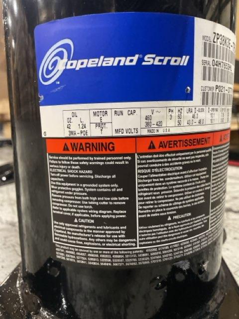 3 Ton Single-Stage AC/HP Scroll Compressor 460/60/3 R410A