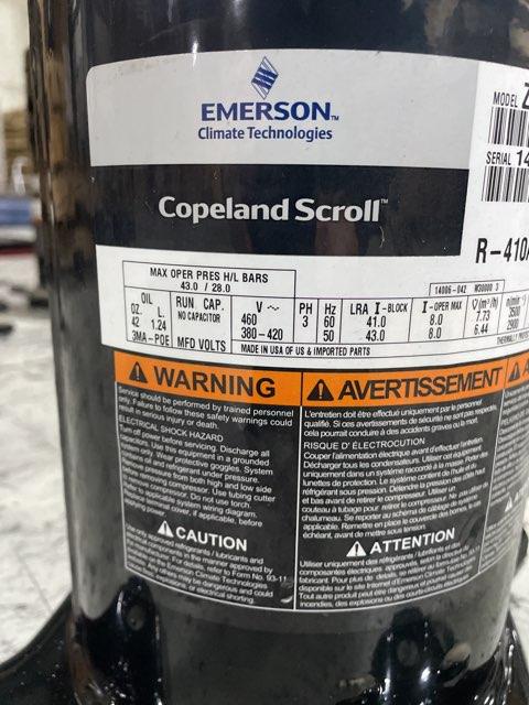 3 Ton Single-Stage AC/HP Scroll Compressor 460/60/3 R410A
