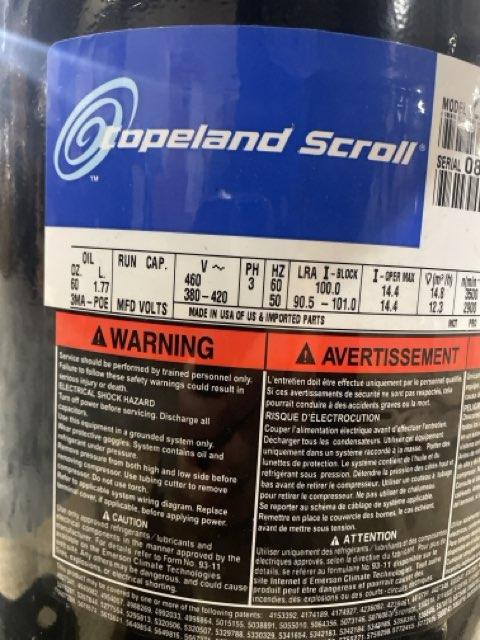 6 Ton Single-Stage AC Scroll Compressor 460/60/3 R410A