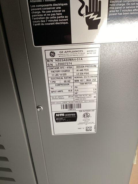 5 Ton Inverter Split-System Air Conditioner 208-230/60/1 R410A 23 SEER