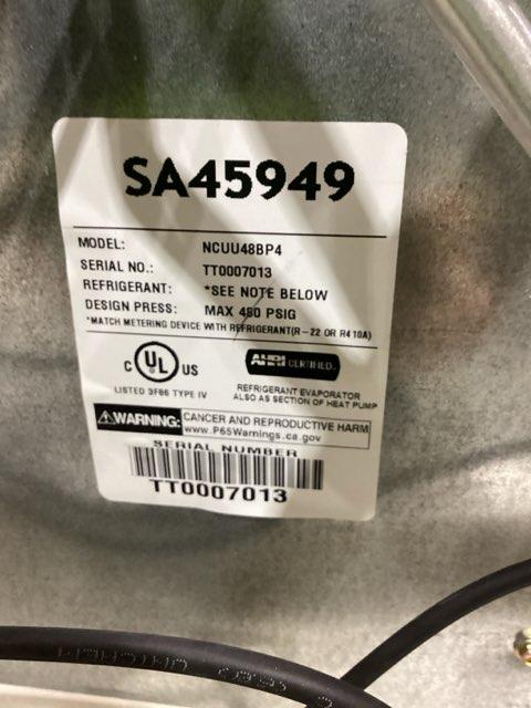 4 Ton AC/HP Upflow Uncased A Coil, R410A CFM 1800