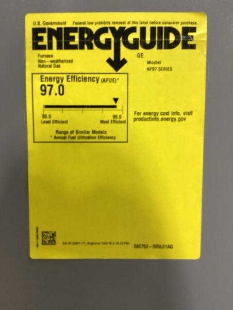 66,000 BTU Modulating Downflow ECM Variable Speed Gas Furnace 97% AFUE 120/60/1 CFM: 1118