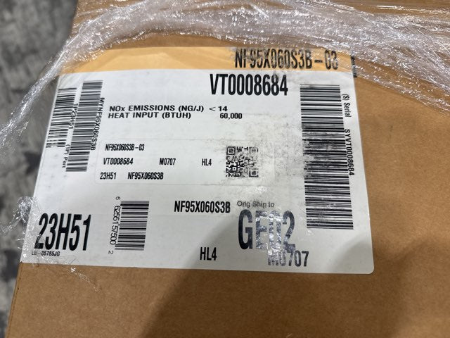 60,000 BTU Ultra Low NOx Single-Stage Up/Horz ECM Multi Speed Gas Furnace 95% 120/60/1 CFM: 1477
