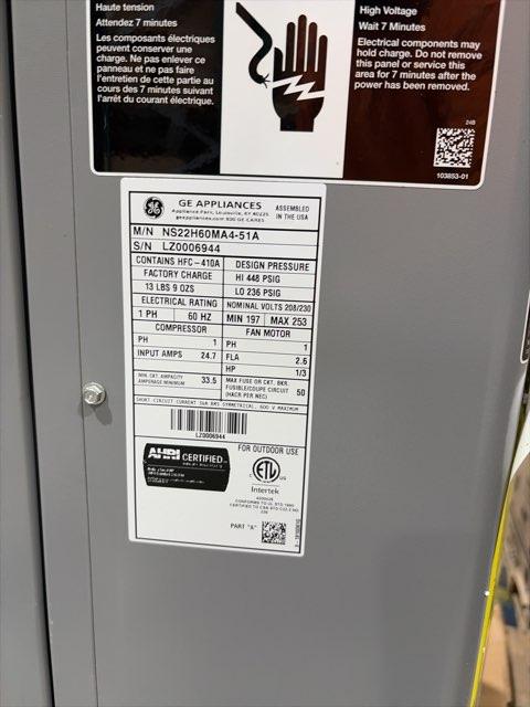 5 Ton Inverter Split-System Heat Pump 208-230/60/1 R410A 22 SEER