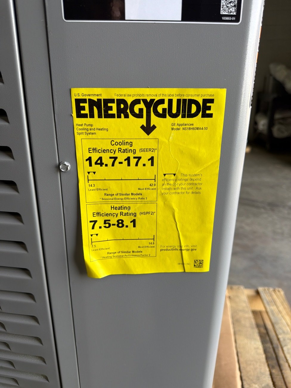 5 Ton Inverter Split-System Heat Pump 208-230/60/1 R410A 18 SEER