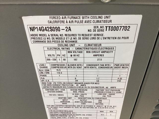 3.5 Ton Single-Stage Convertible Natural Gas/Electric Packaged Unit, 14 SEER, 208-230/60/1, R410A