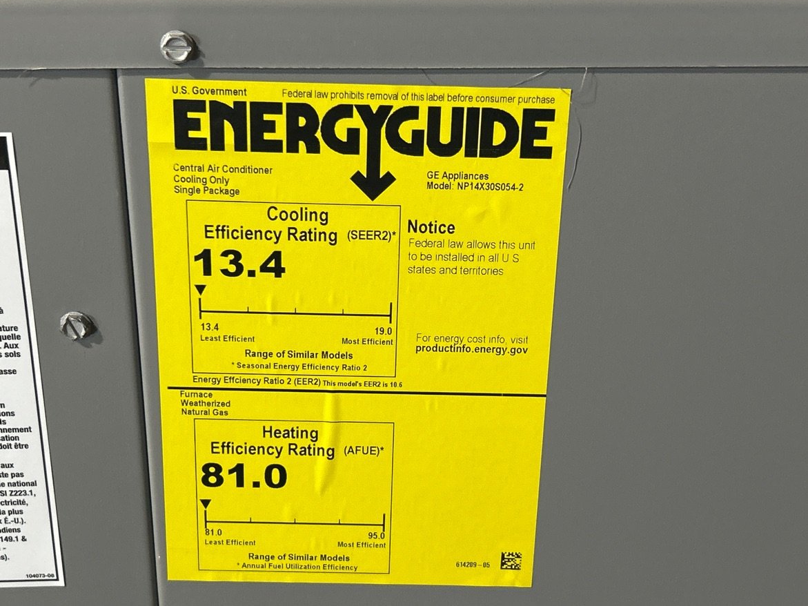 2.5 Ton Ultra Low NOx 1-Stage Convertible Natural G/E Packaged Unit, 14 SEER, 208-230/60/1, R410A