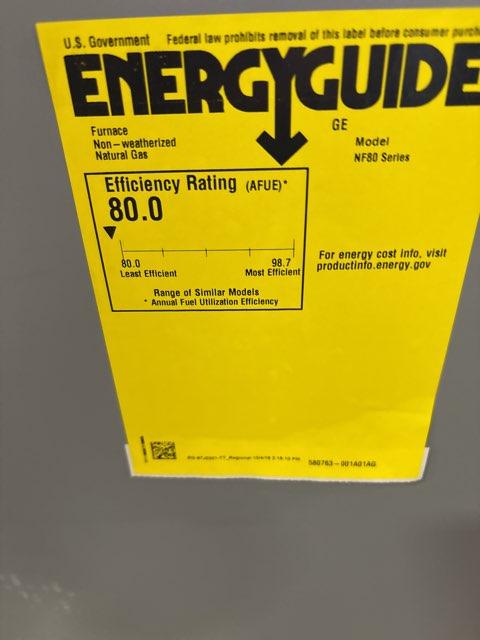 66,000 BTU Two-Stage Downflow ECM Multi Speed Gas Furnace 80% AFUE 120/60/1 CFM: 1475