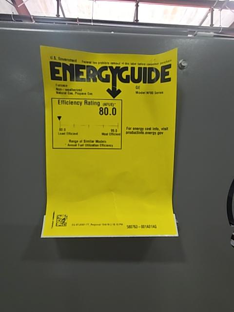 44,000 BTU Single-Stage Upflow/Horizontal ECM Multi Speed Gas Furnace 80% AFUE 120/60/1 CFM: 1320