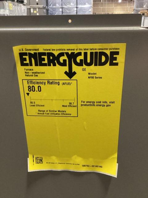 88,000 BTU Two-Stage Downflow ECM Multi Speed Gas Furnace 80% AFUE 120/60/1 CFM: 1700