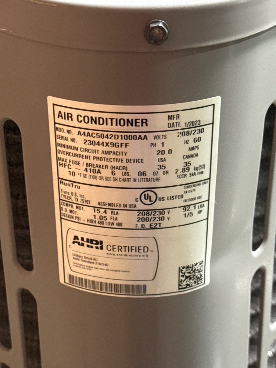 3.5 Ton Single-Stage Split-System Air Conditioner 208-230/60/1 R410A 14.3 SEER2