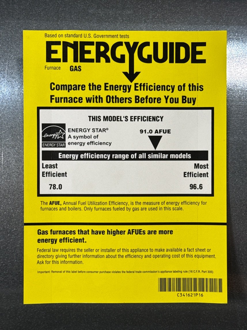 120,000 BTU 1-Stg Downflow/Horizontal PSC Communicating Gas Furnace 91% AFUE 115/60/1 CFM: 2400