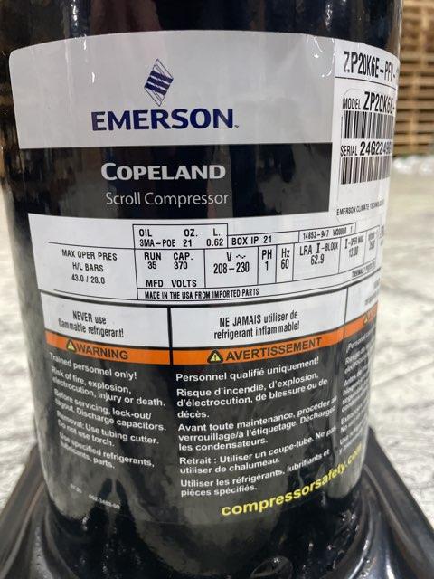 1.5 Ton Single-Stage AC Scroll Compressor 208-230/60/1 R410A
