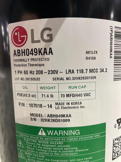 4 Ton Single-Stage AC Scroll Compressor 208-230/60/1 R410A
