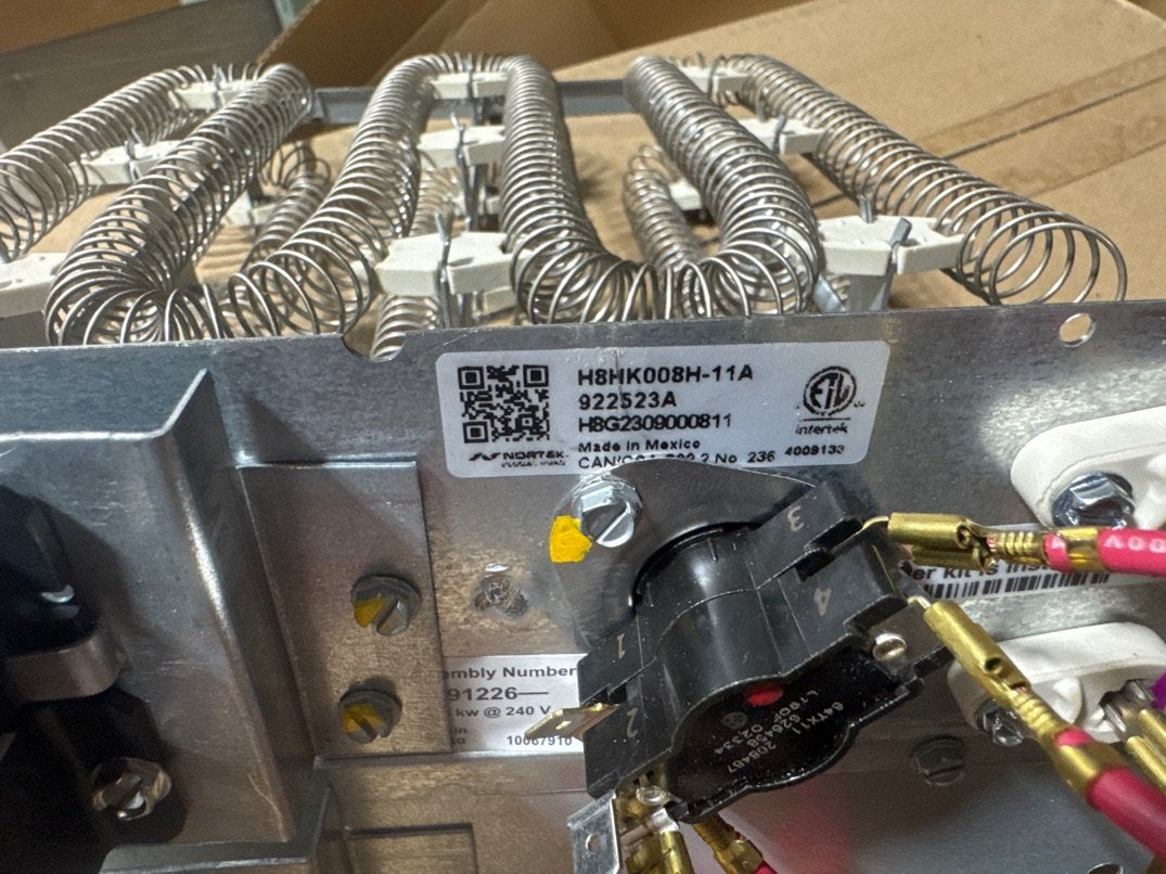 8 KW Electric Heat Kit with Breaker 240/60/1