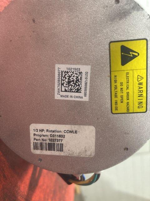 1/2 HP Blower Motor 115/60/1 1050 Rpm Variable Speed