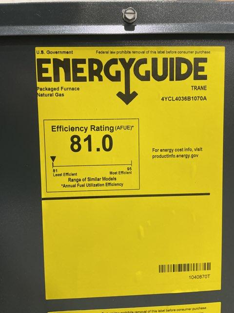 3 Ton Ultra Low NOx 1-Stage Convertible Natural G/E Packaged Unit, 13.4 SEER2, 230/60/1, R410A