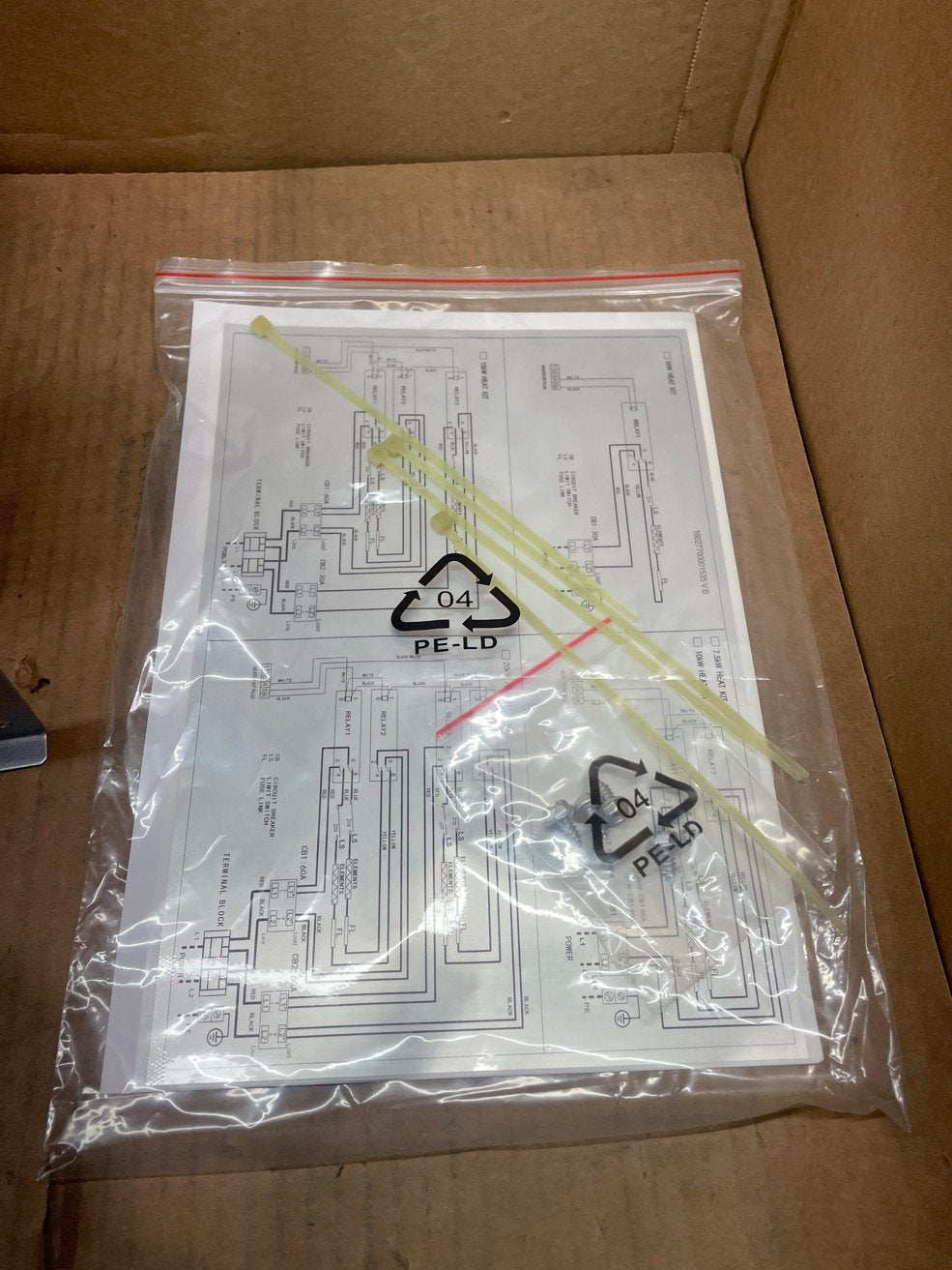 7.5 KW Electric Heat Kit with Breaker 208-240/60/1