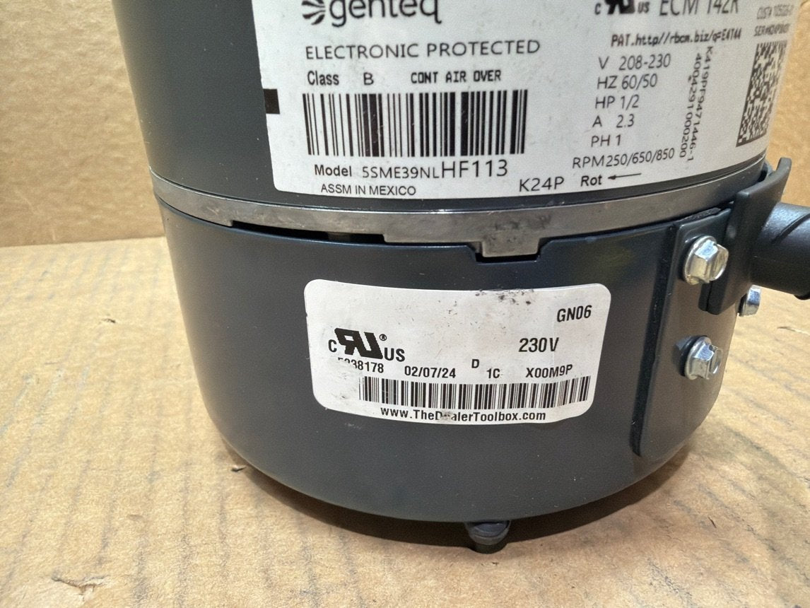1/2 HP ECM Blower Motor 208-230/50-60/1 850 Rpm 3 Speed