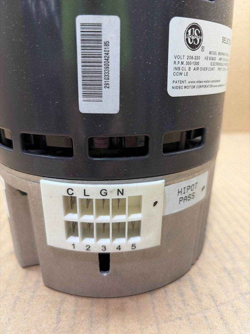 1/2 HP ECM Blower Motor 208-230/50-60/1 300-1300 Rpm Var. Speed