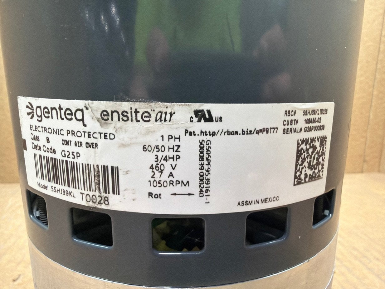 3/4 HP ECM Blower Motor 460/50-60/1 1050 Rpm 1 Speed