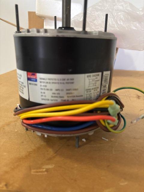 1/2 HP Condenser Fan Motor 208-230/60/1, 3.5 Amps, 1075 RPM