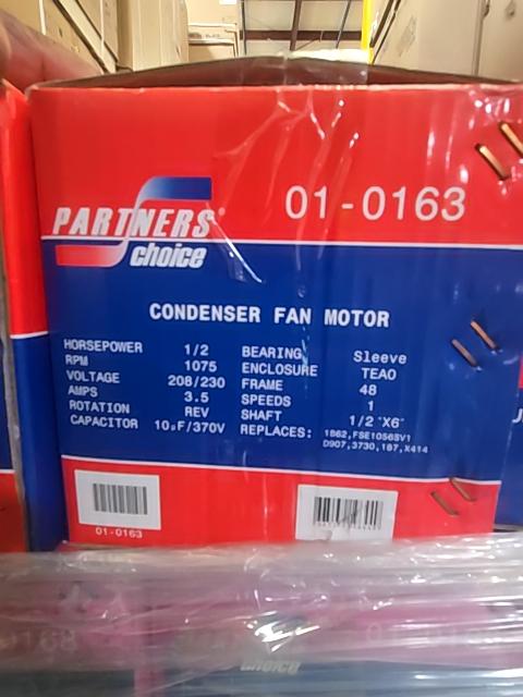 1/2 HP Condenser Fan Motor 208-230/60/1, 3.5 Amps, 1075 RPM