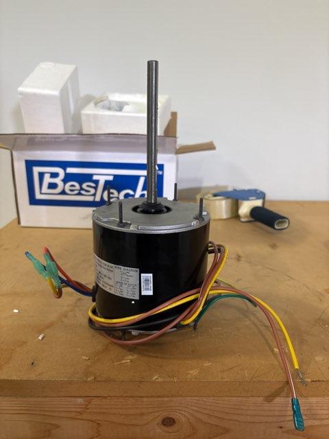 1/3 HP Condenser Fan Motor 208-230/60/1, 2.4 Amps, 1075 RPM