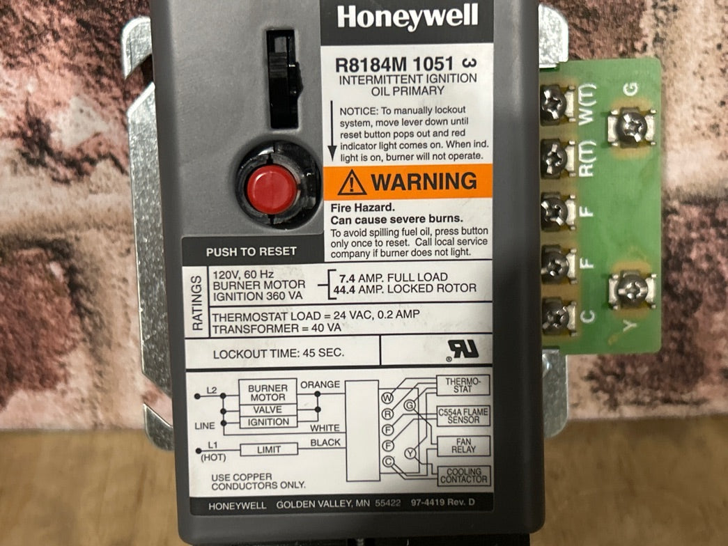 120/24V, 60Hz Protectorelay Oil Burner Control, Control Circuit 360Va