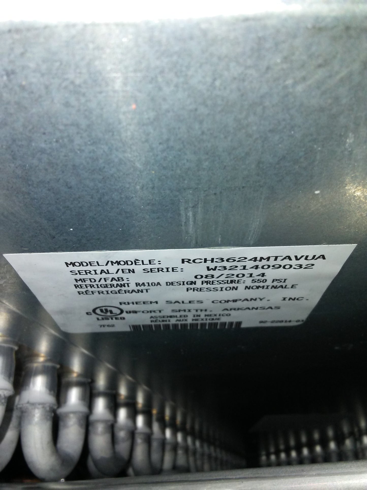 3 TON AC/HP UPFLOW UNCASED "N" COIL R410A