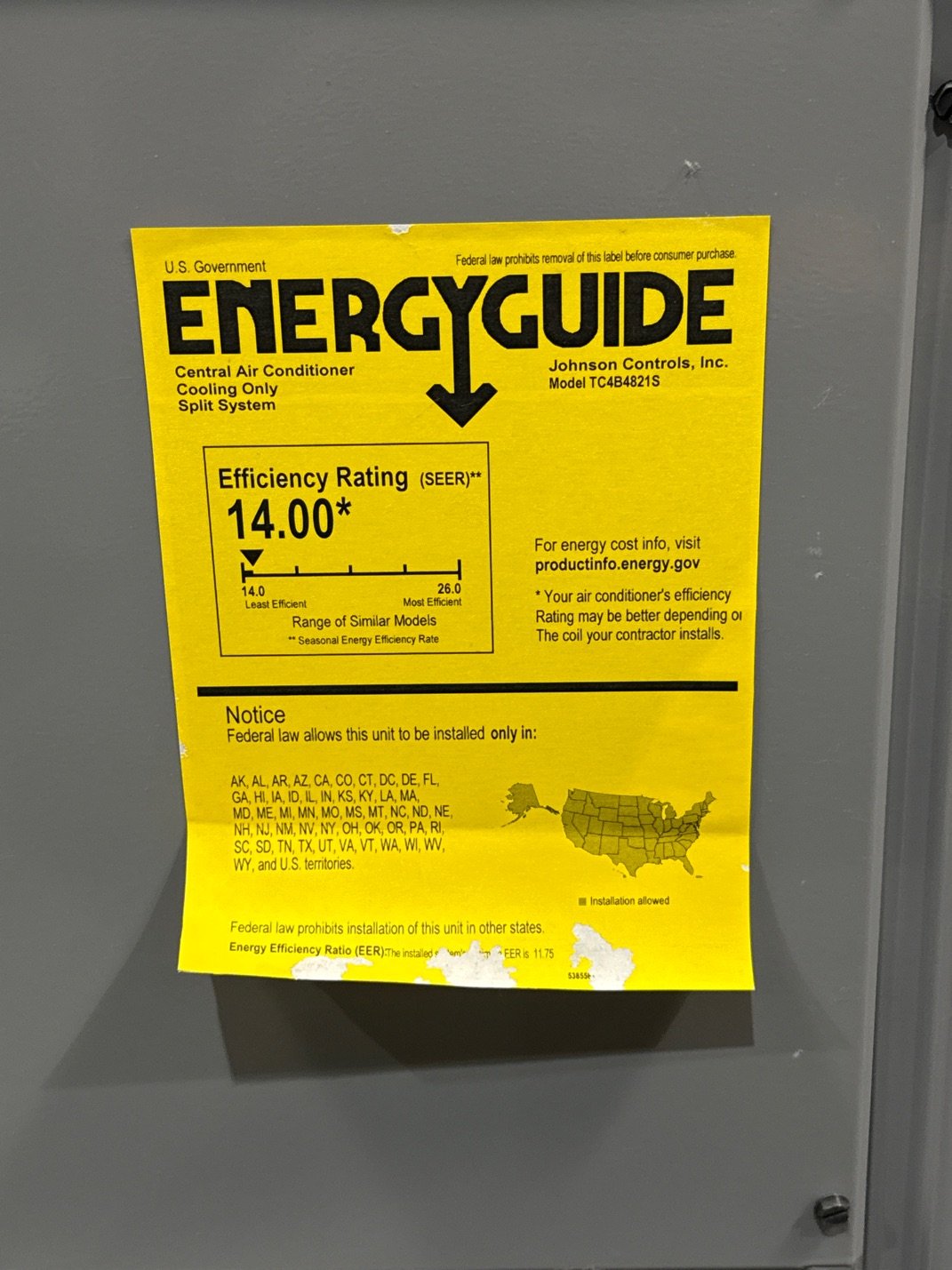 4 Ton Single-Stage Split-System Communicating Compatible Air Conditioner 208-230/60/1 R410A 14 SEER