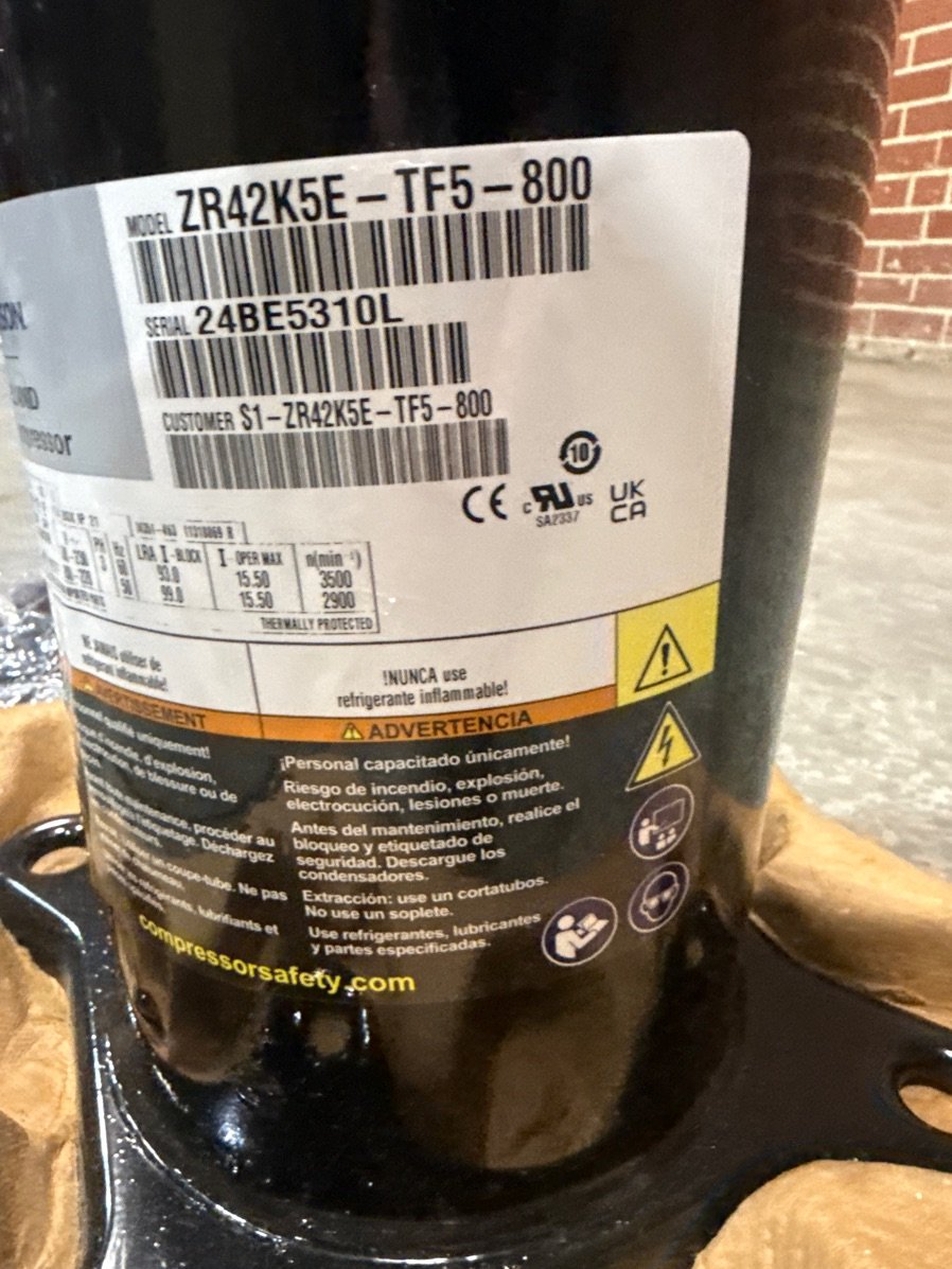 3.5 Ton Single-Stage AC Scroll Compressor 200-230/50-60/3 R22
