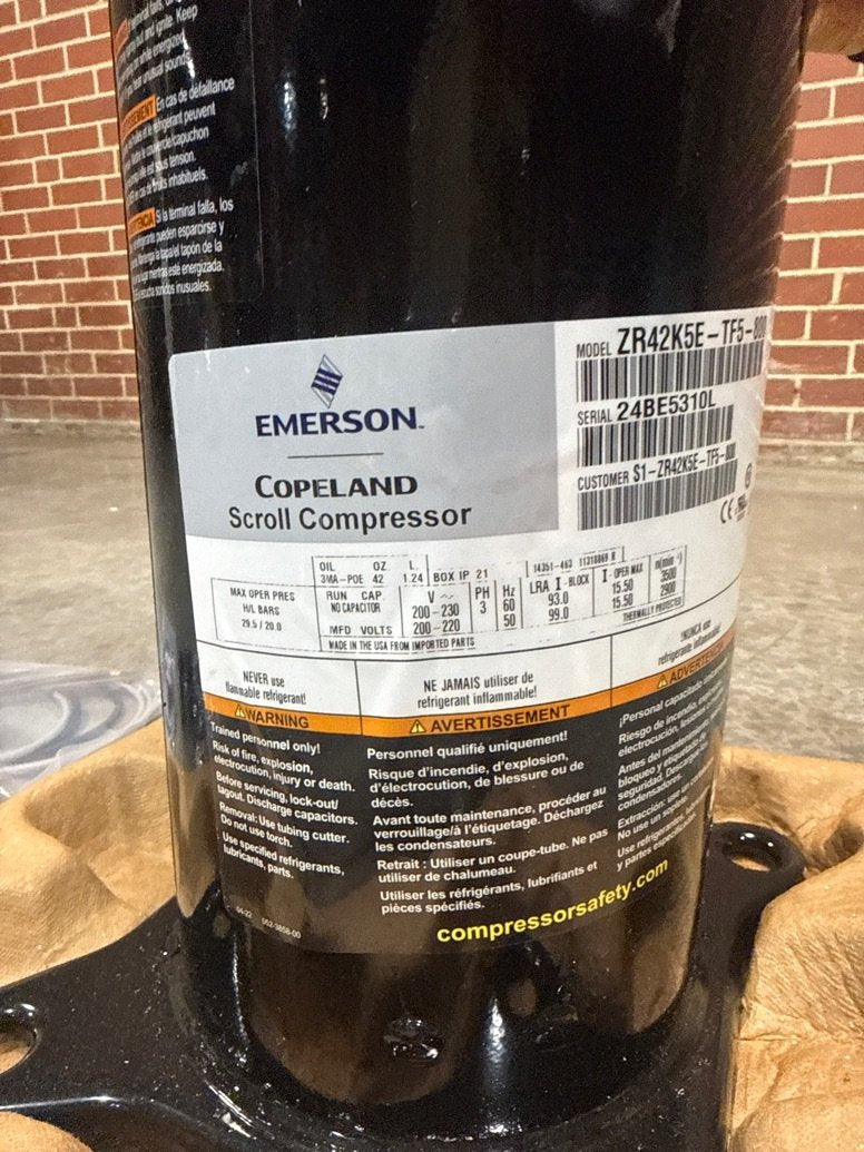 3.5 Ton Single-Stage AC Scroll Compressor 200-230/50-60/3 R22