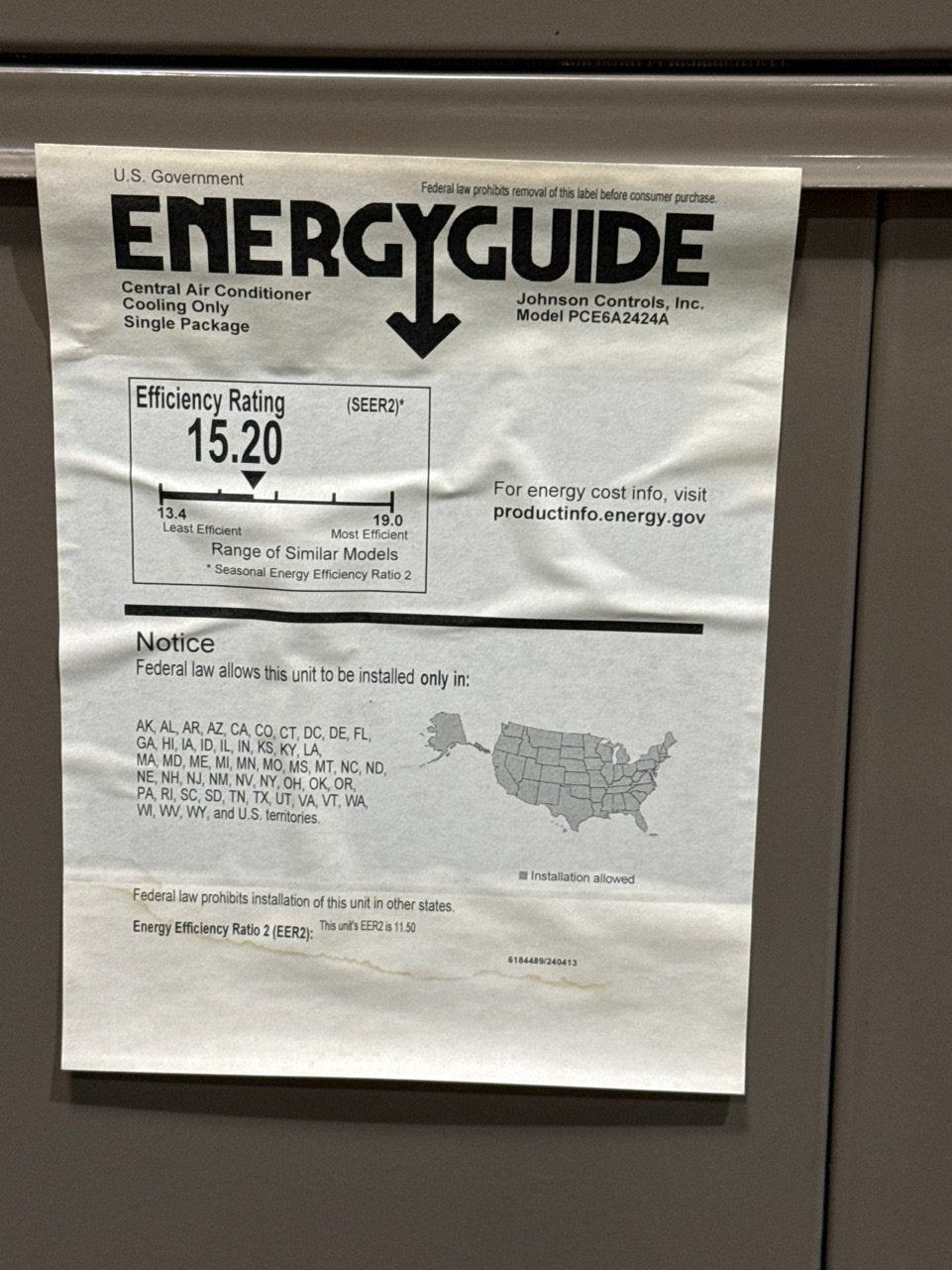 2 Ton Two-Stage Convertible Packaged Air Conditioning Unit, 15.2 SEER2, 208-230/60/1, R410A