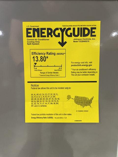 4 Ton 1-Stage Split-System Communicating Compatible Air Conditioner 208-230/60/1 R410A 13.8 SEER2