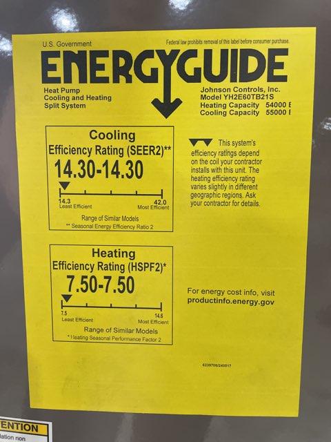 5 Ton Two-Stage Split-System Heat Pump 208-230/60/1 R410A 14.3 SEER2