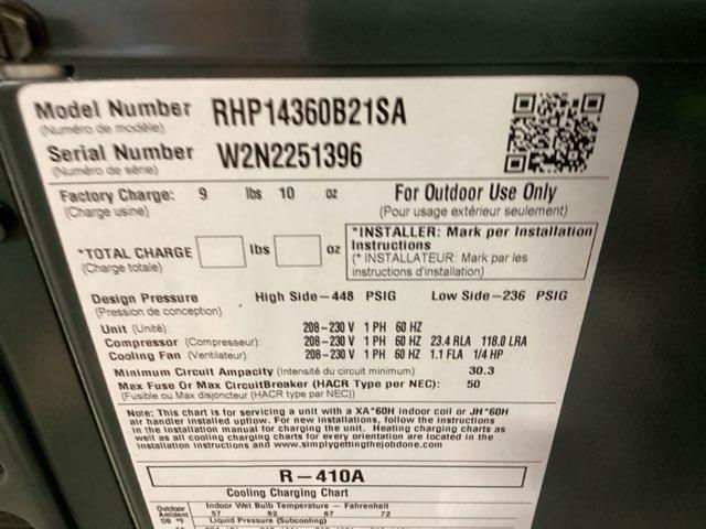 5 Ton Two-Stage Split-System Heat Pump 208-230/60/1 R410A 14.3 SEER2