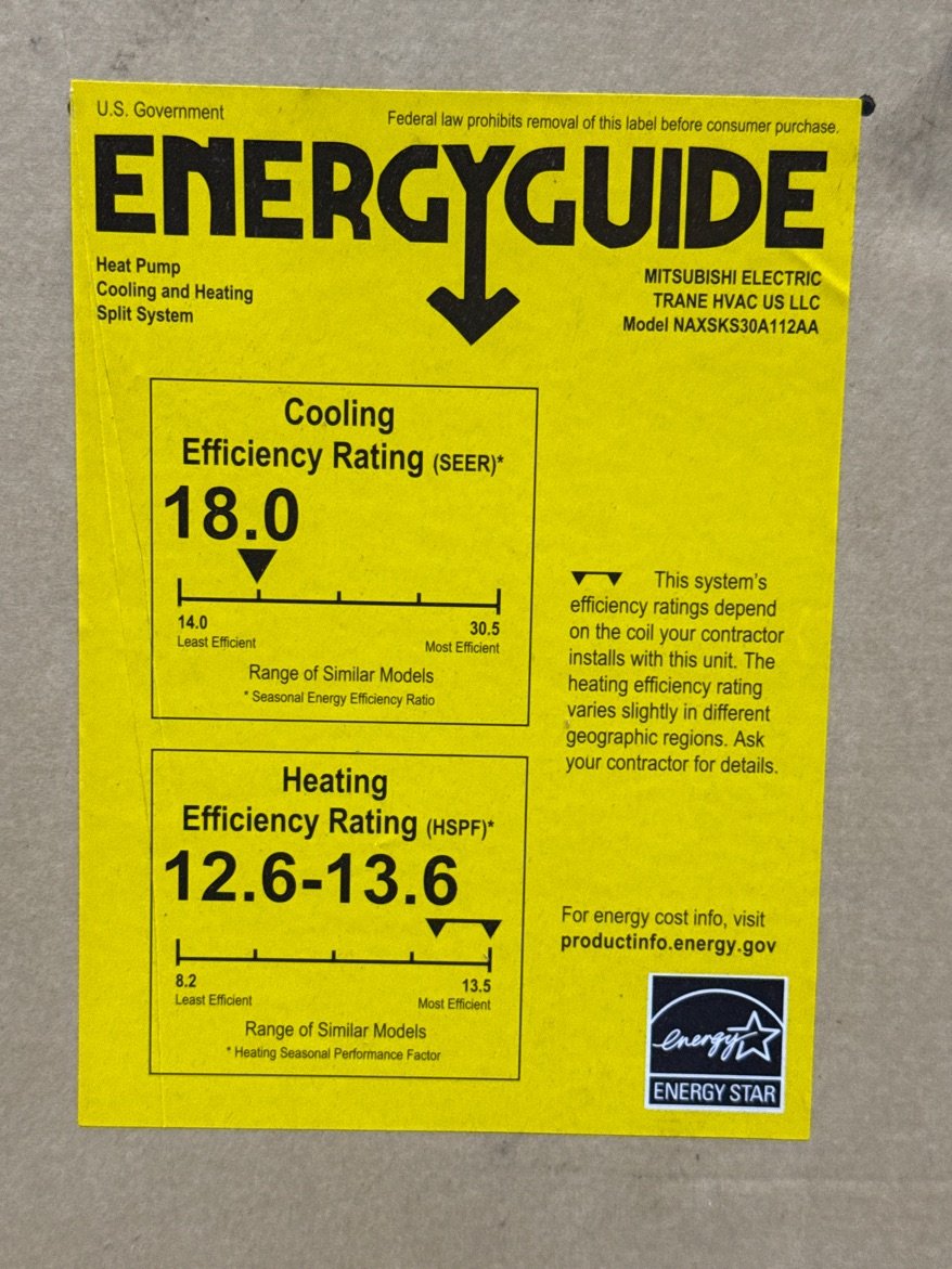 30,000 BTU Single-Zone Outdoor Inverter Heat Pump Mini Split Unit, 18 SEER 208-230/60/1 R-410A
