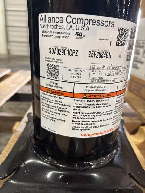 2.5 Ton Single-Stage AC/HP Scroll Compressor 208/230/60/1 R410A