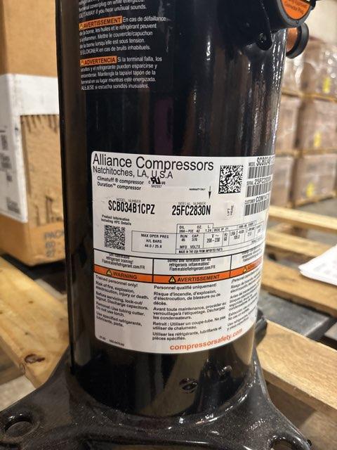 2.5 Ton AC Scroll Compressor 208/230/60/1 R410A