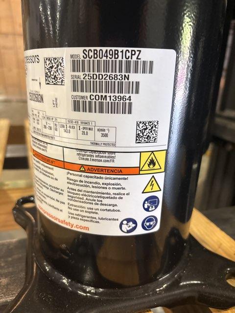 4 Ton Single-Stage AC Scroll Compressor 208/230/60/1 R454B