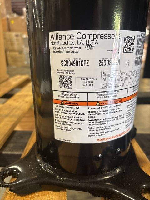 4 Ton Single-Stage AC Scroll Compressor 208/230/60/1 R454B