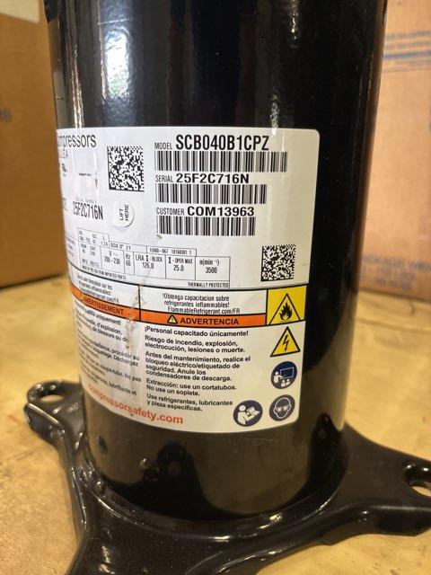 4 Ton AC Scroll Compressor 208/230/60/1 R454B