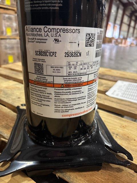2 Ton AC Scroll Compressor 208/230/60/1 R454B