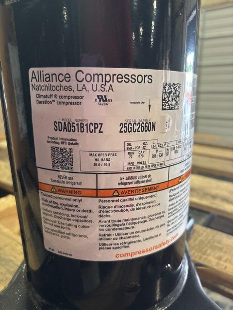 4 Ton Single-Stage AC Scroll Compressor 200/230/60/1 R410A