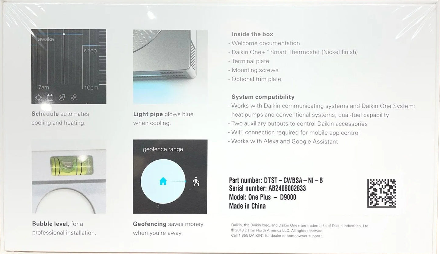 Programmable Touchscreen 24 V Heat Pump Daikin Thermostat