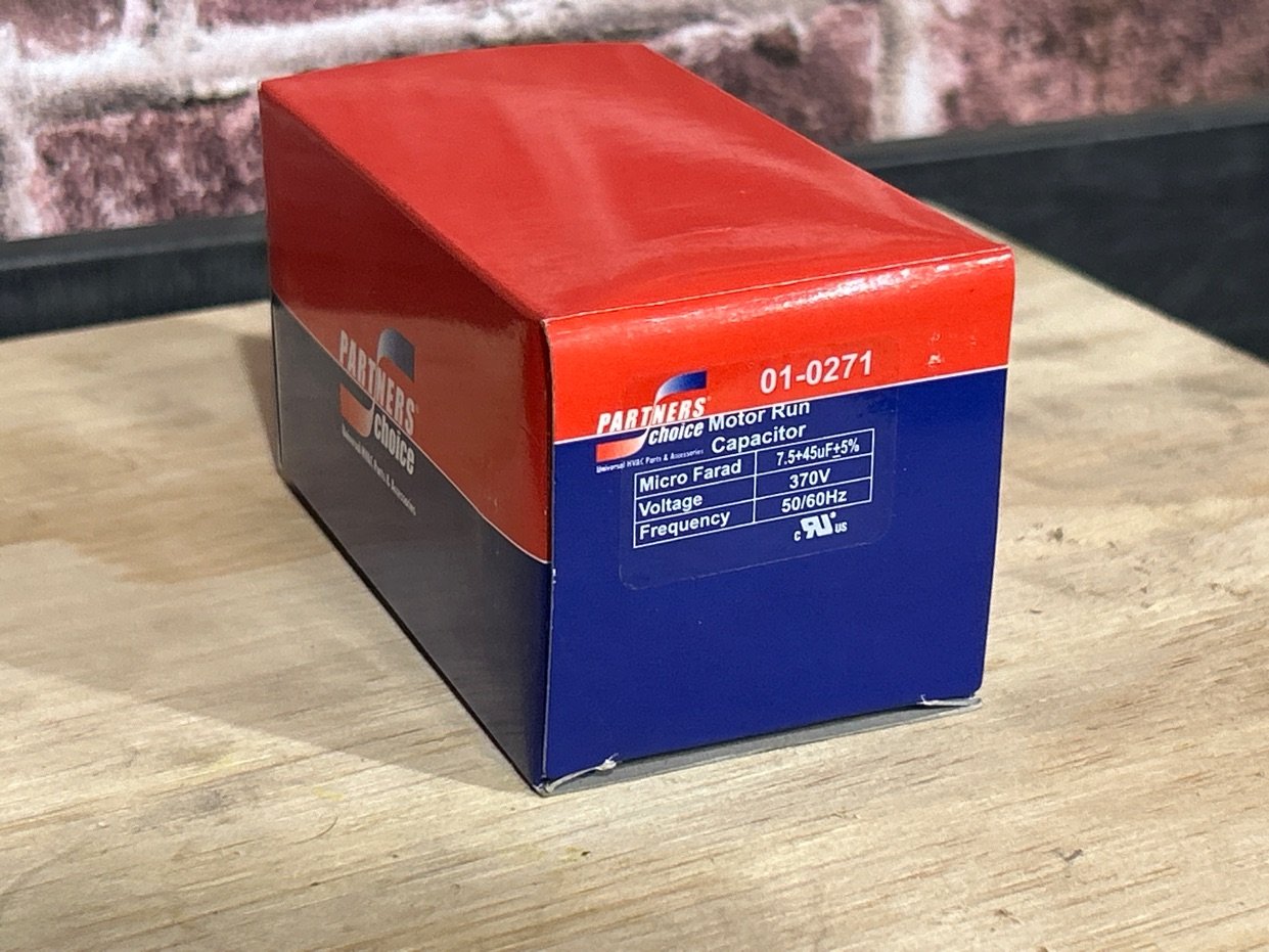 370 Vac, 45+7.5MFD 50/60 Hz, Round Capacitor